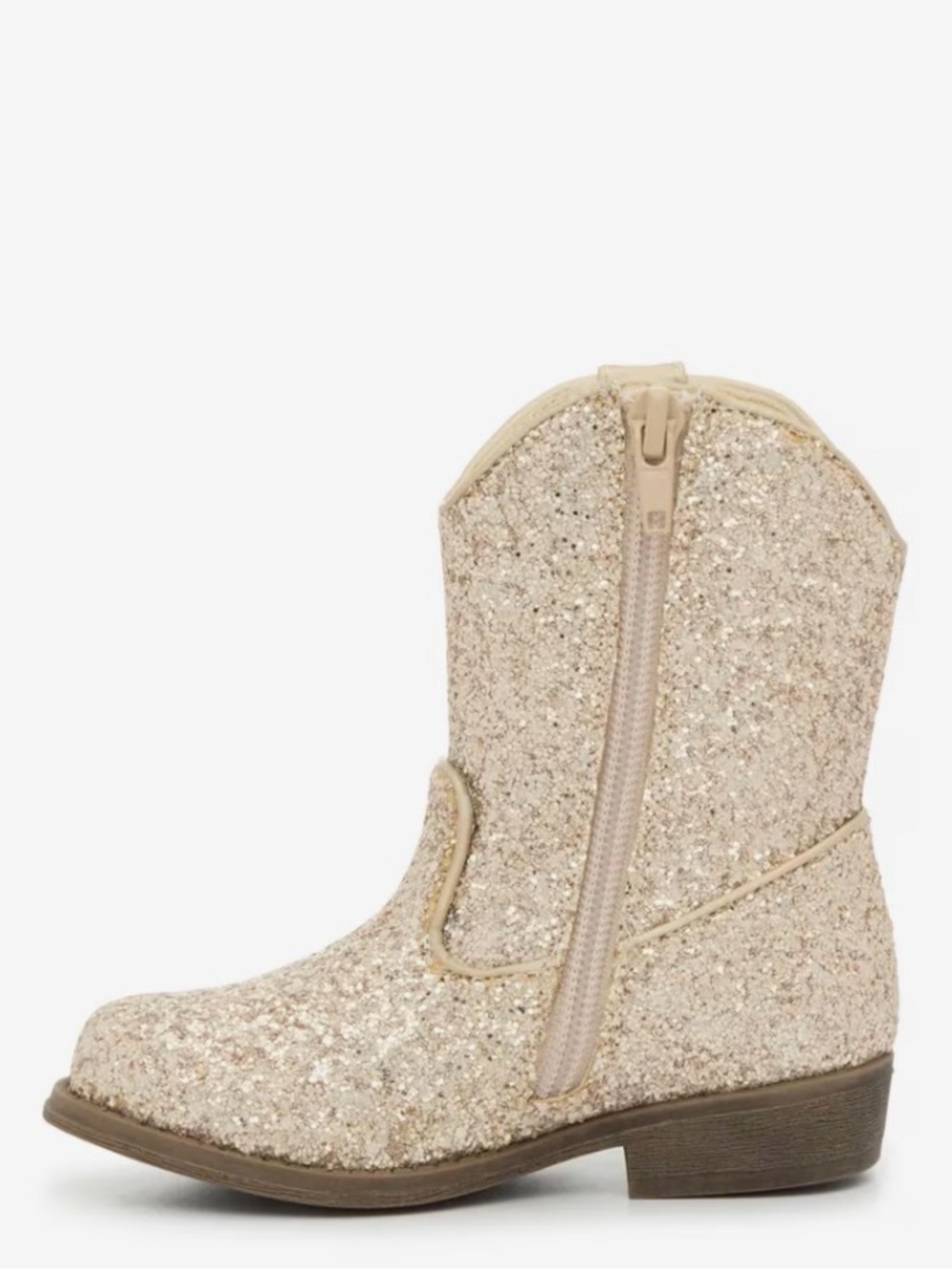 Kelly & Katie lil Amelia Gold Sparkle Glitter Western cowboy Boot cowgirl sz 11 - Picture 2 of 11